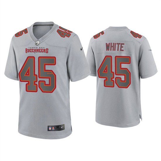 Men's Tampa Bay Buccaneers #45 Devin White Gray Atmosphere Fashion Stitched Game Jersey